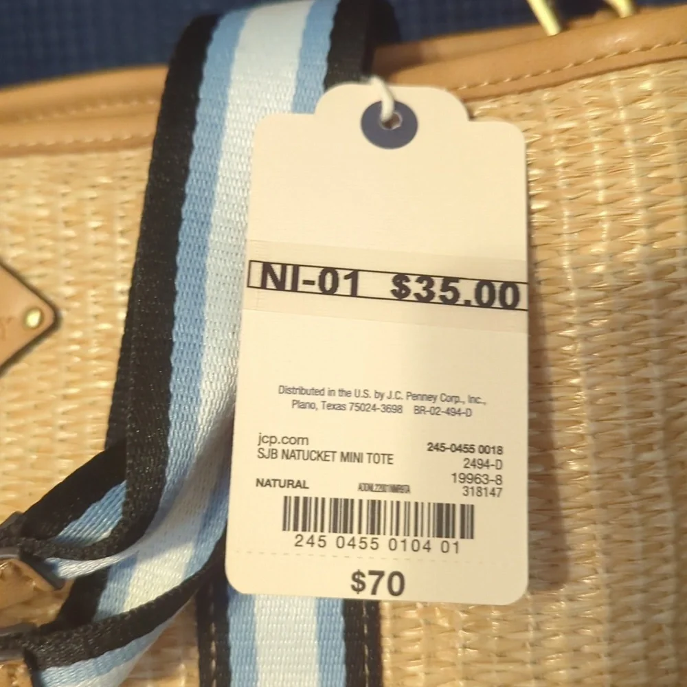 St. John's Bay Nantucket Mini Tote - Picture 2 of 5